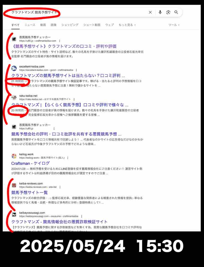 クラフトマンズのサイト情報検索結果